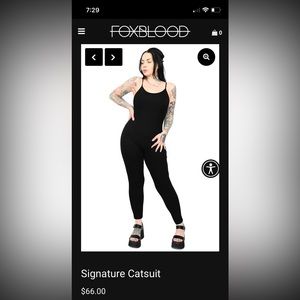 Foxblood Signature Catsuit/Bodysuit/Jumpsuit Size Small